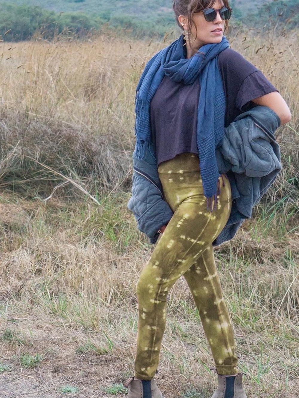 NWT- Of earth & salt hand-dyed nirvana leggings in color Avocodo - Picture 2 of 6